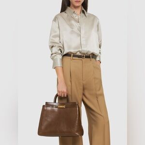 Bally DECÒ DAILY LEATHER TOTE BAG IN MARRON GLACE $2700